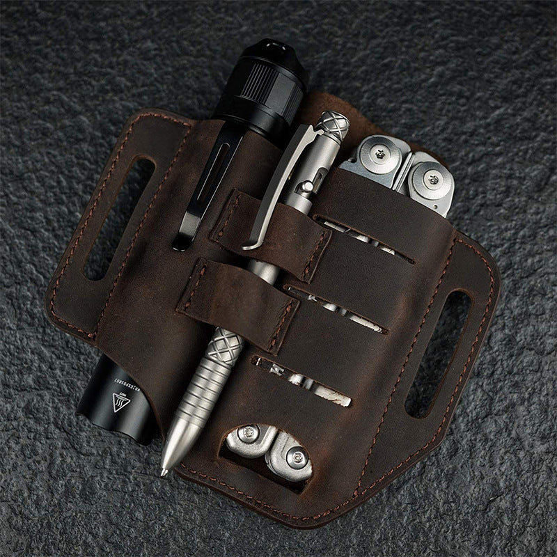 Leather Pouch Belt for Edc Gears