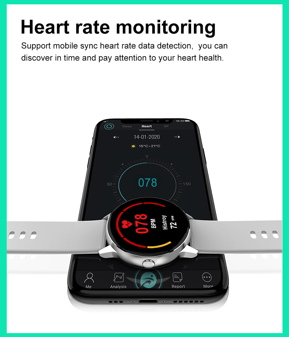 Full Touch Smart Watch Women Waterproof Bracelet ECG Heart Rate Monitor Sleep Monitoring Smartwatch