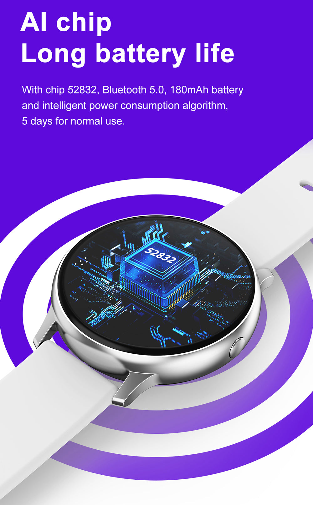Full Touch Smart Watch Women Waterproof Bracelet ECG Heart Rate Monitor Sleep Monitoring Smartwatch