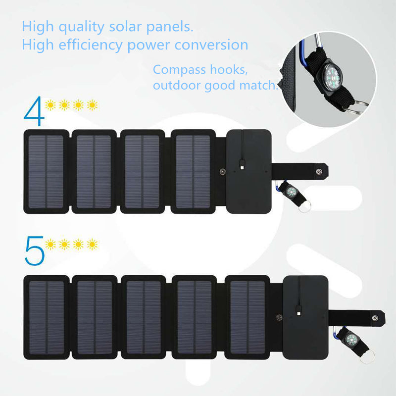 SunPower Folding 10W Solar Cells Charger 5V 2.1A USB Output Devices Portable Solar Panels for Smartphones
