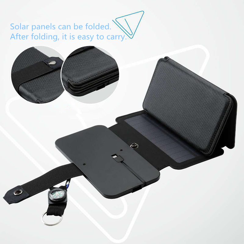SunPower Folding 10W Solar Cells Charger 5V 2.1A USB Output Devices Portable Solar Panels for Smartphones