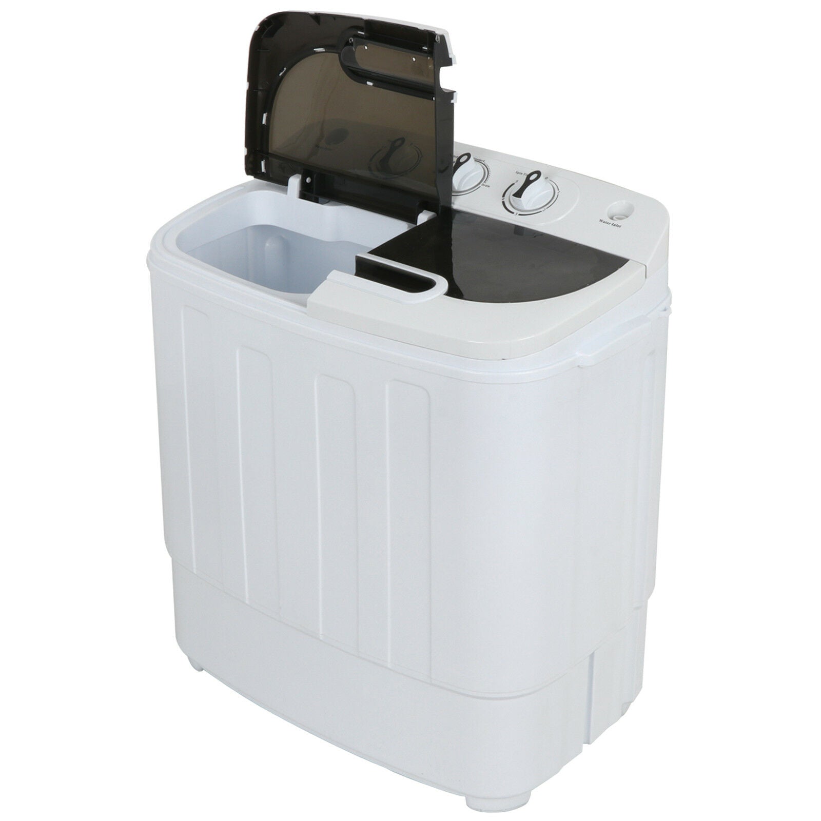 Compact Portable Washer/Dryer with Mini Washing Machine and Spin Dryer, White