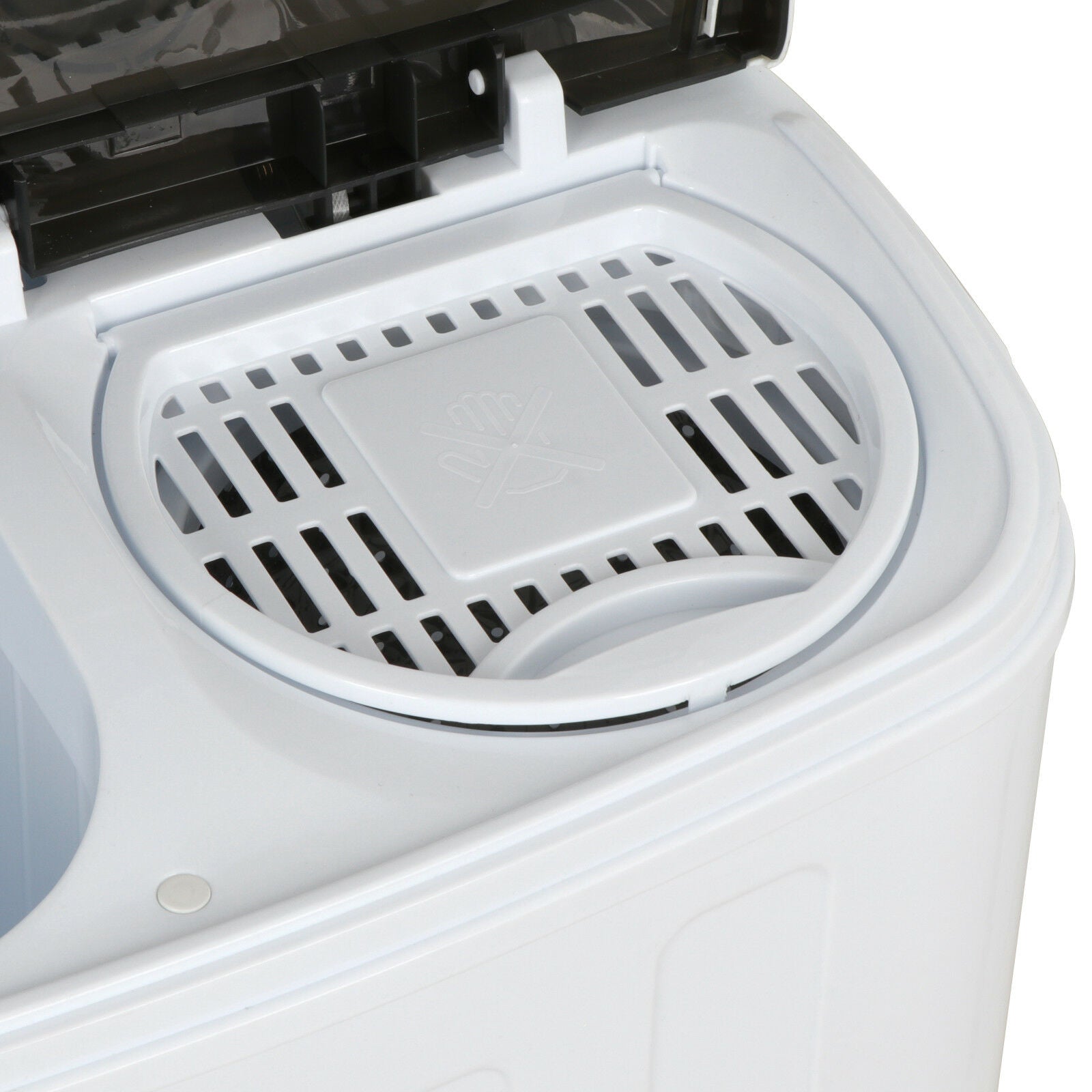Compact Portable Washer/Dryer with Mini Washing Machine and Spin Dryer, White