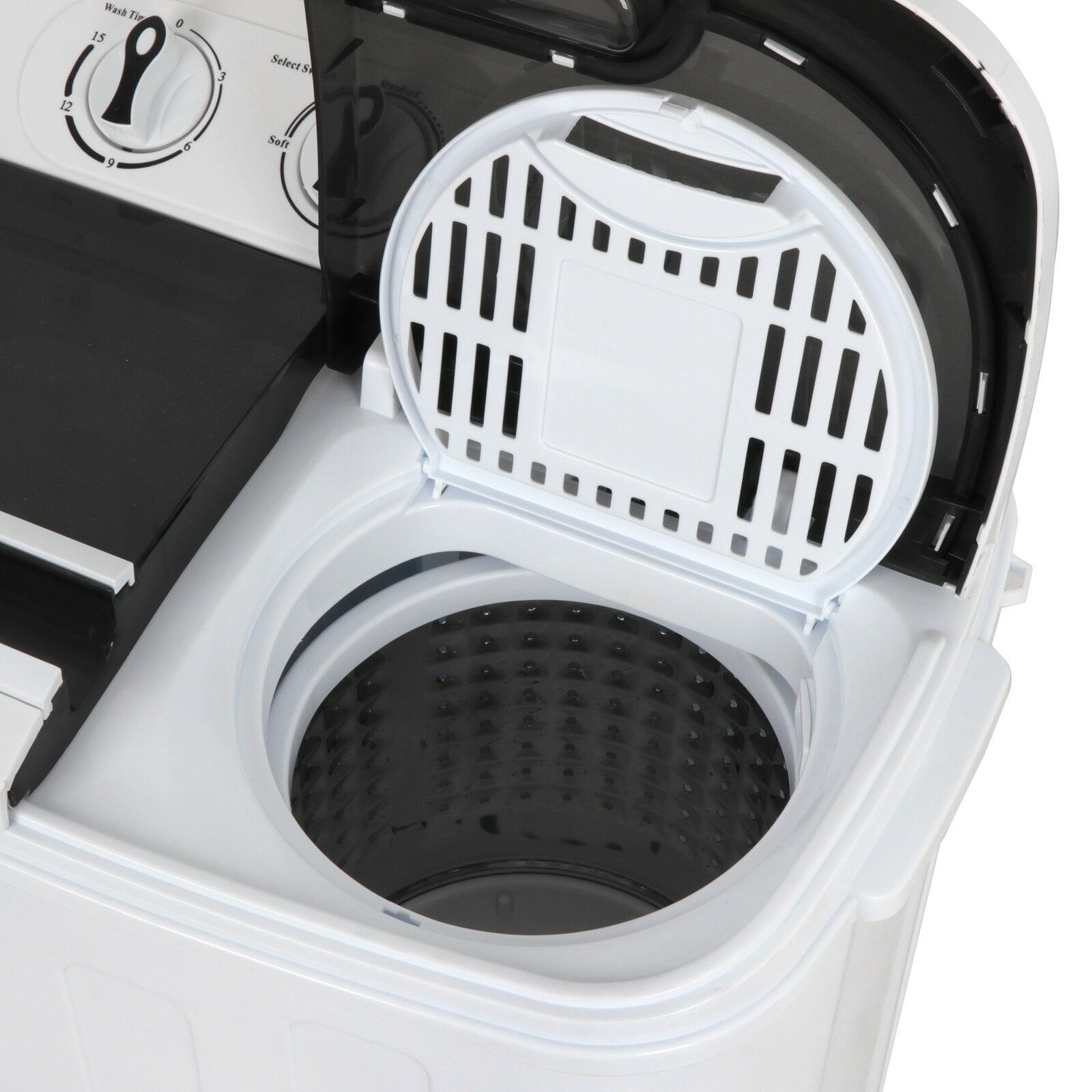 Compact Portable Washer/Dryer with Mini Washing Machine and Spin Dryer, White