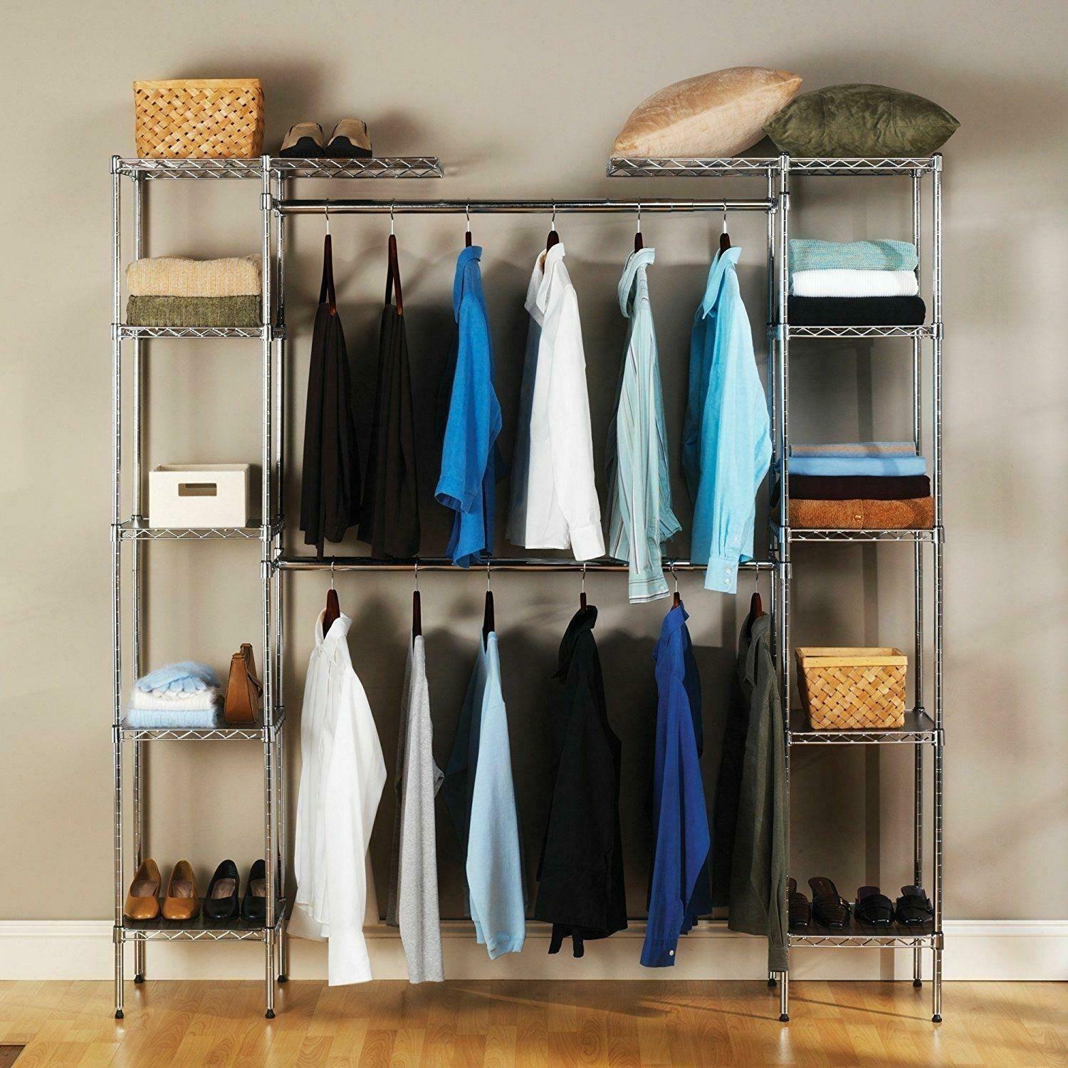 High Quality Custom Closet Organizer Expandable Storage Shelve System Kit Clothes Storage Metal Rack