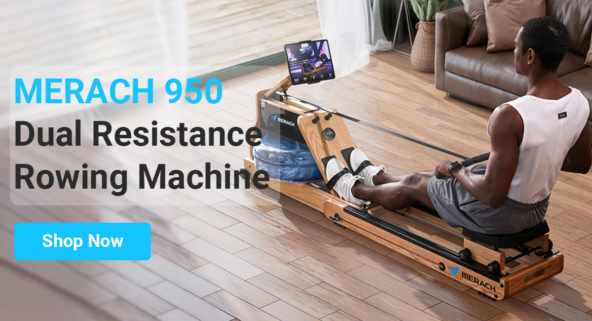 MERACH 950 Dual Resistance Rowing Machine