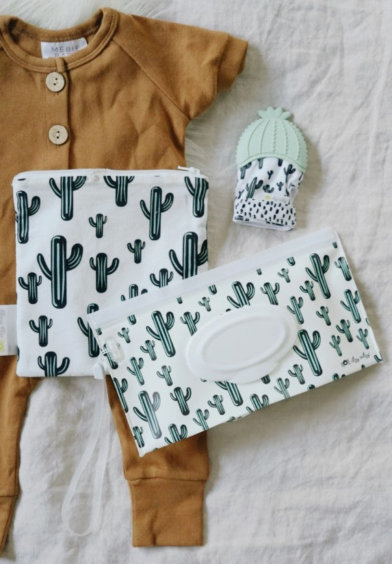 CACTUS- Take & Travel Reusable Wipes Pouch