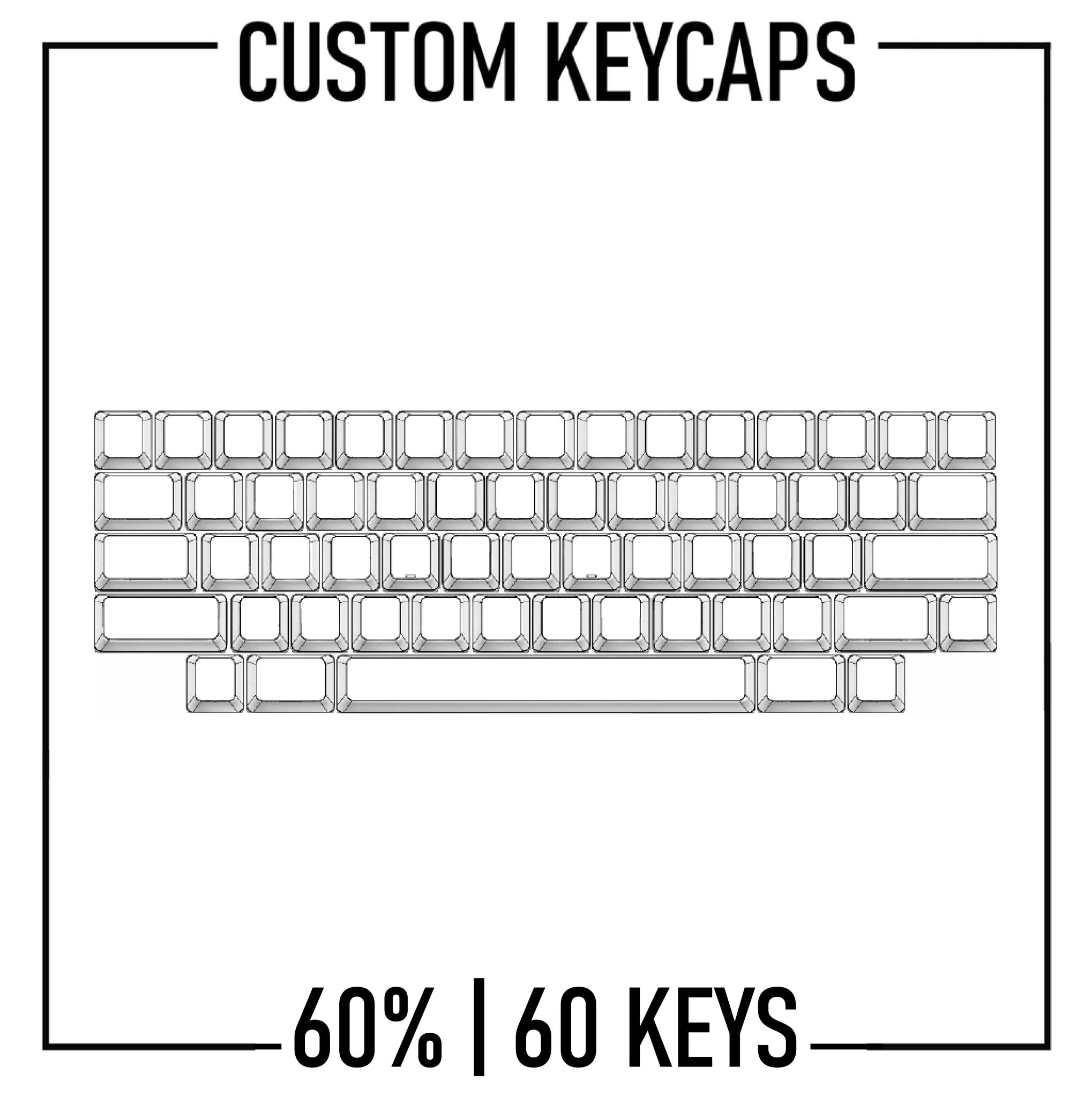 60% Keyboard Custom Keycaps Set | PBT Keycaps ( ANSI | 60 Keys )