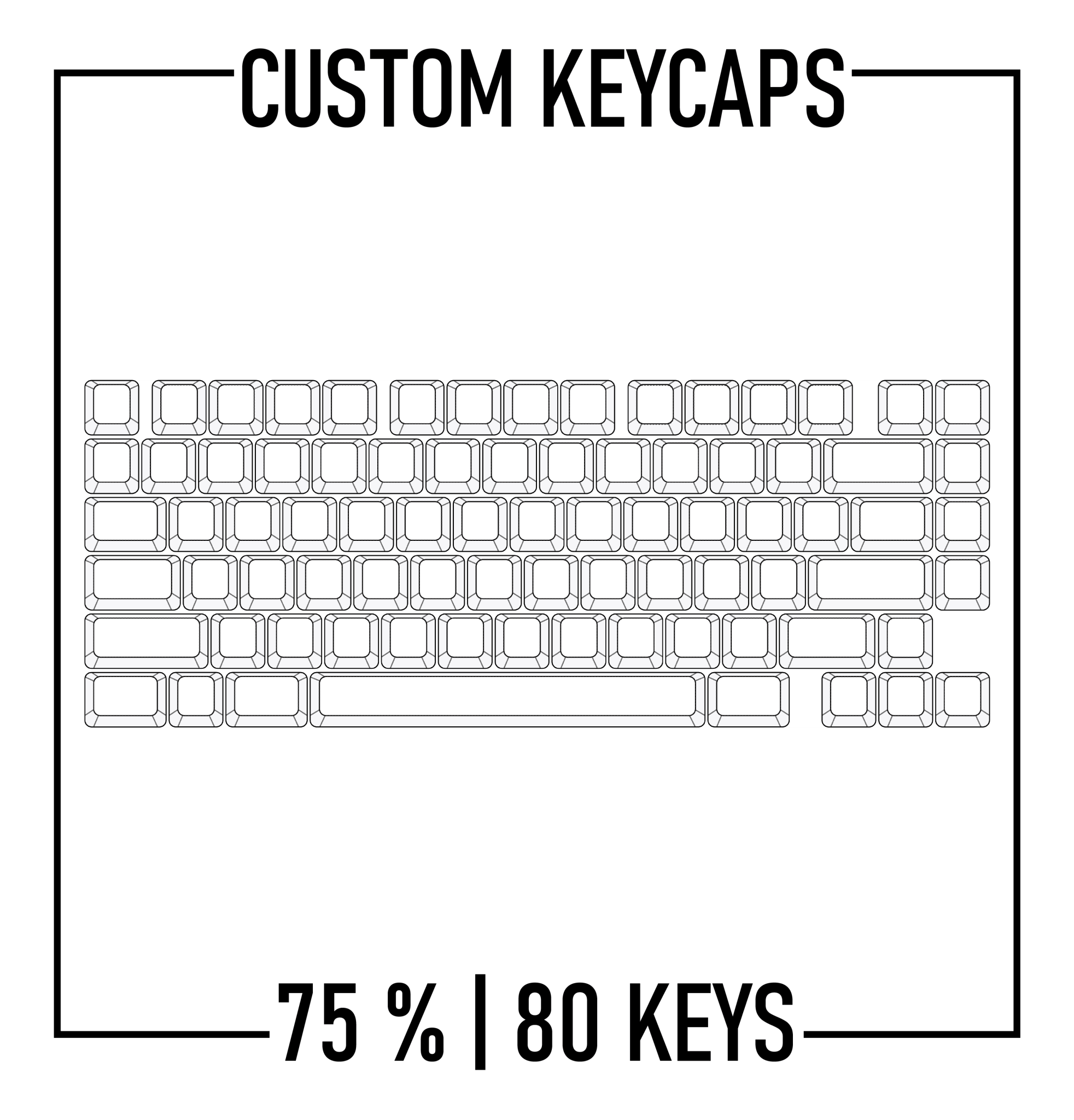 Zoom75 Custom Keycaps Set | PBT Keycaps ( ANSI | 80 Keys )