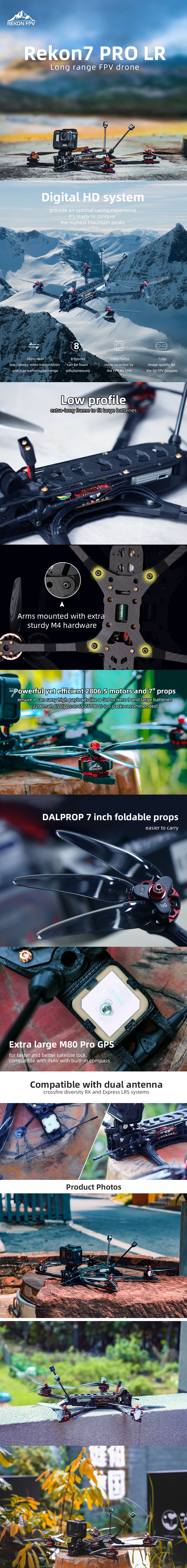 HGLRC Rekon 7 PRO Dron FPV de largo alcance 6S PNP kaufen