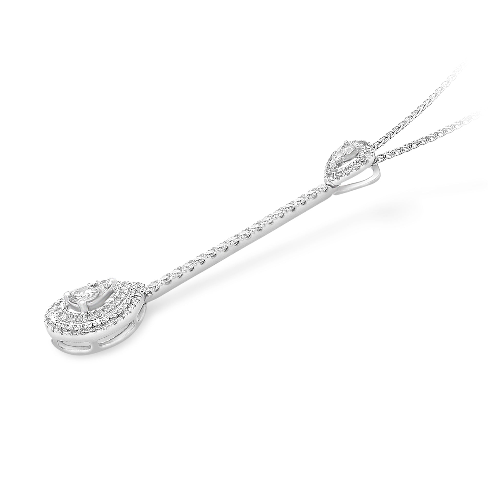 Pear Shaped Diamond Drop Pendant - .37 Carat