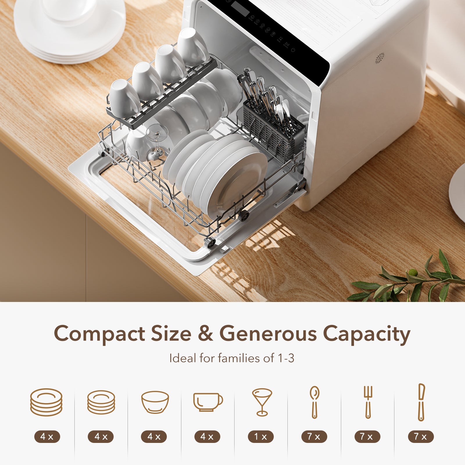 HAVA R01 Compact Countertop Dishwasher