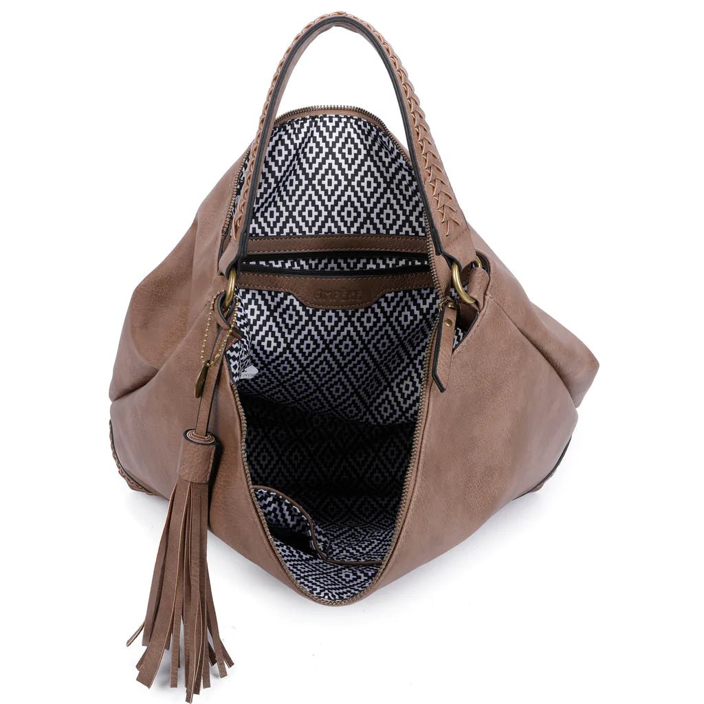 Aida Hobo Handbag - Stone