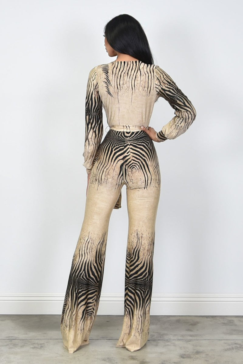 Zebra Print Jumpsuit