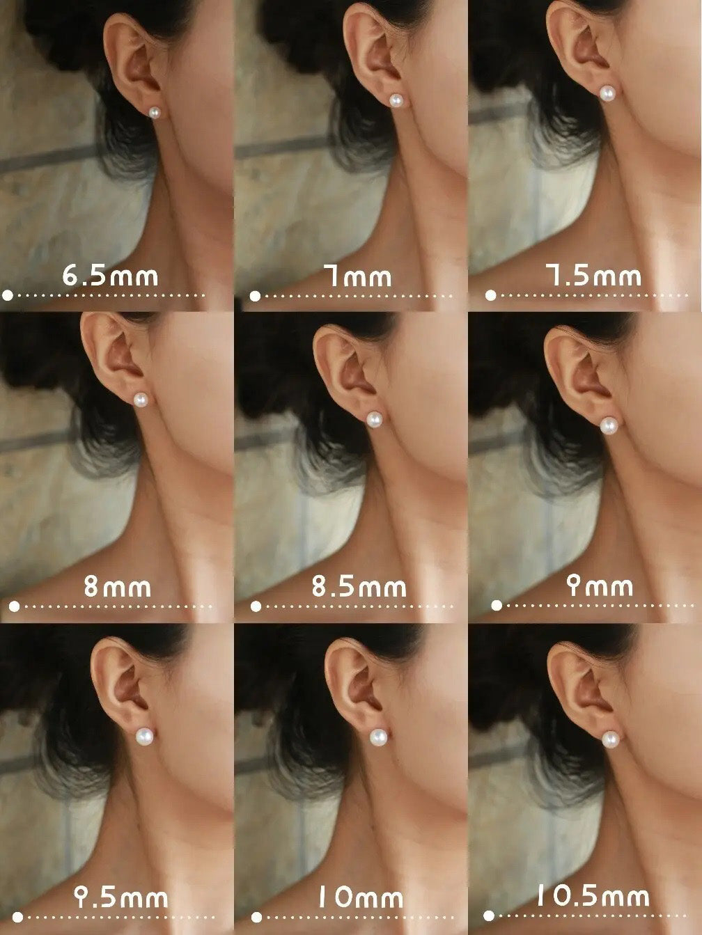 earrings size on models