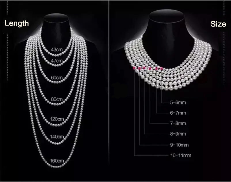 pearl necklace size