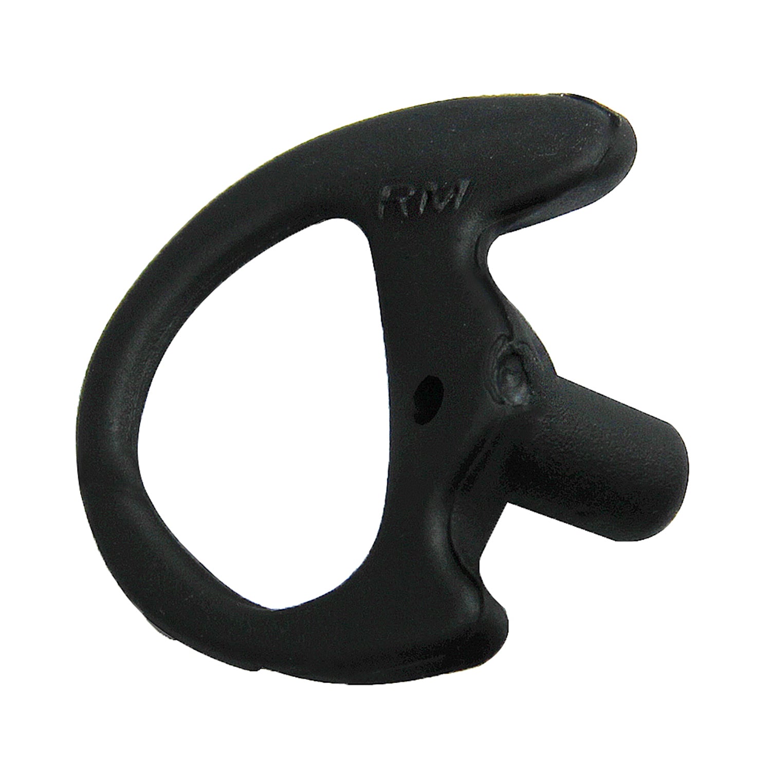 Black Left & Right Medium-Size Silicone Earmolds for Two-Way Radio Acoustic Coil Tube