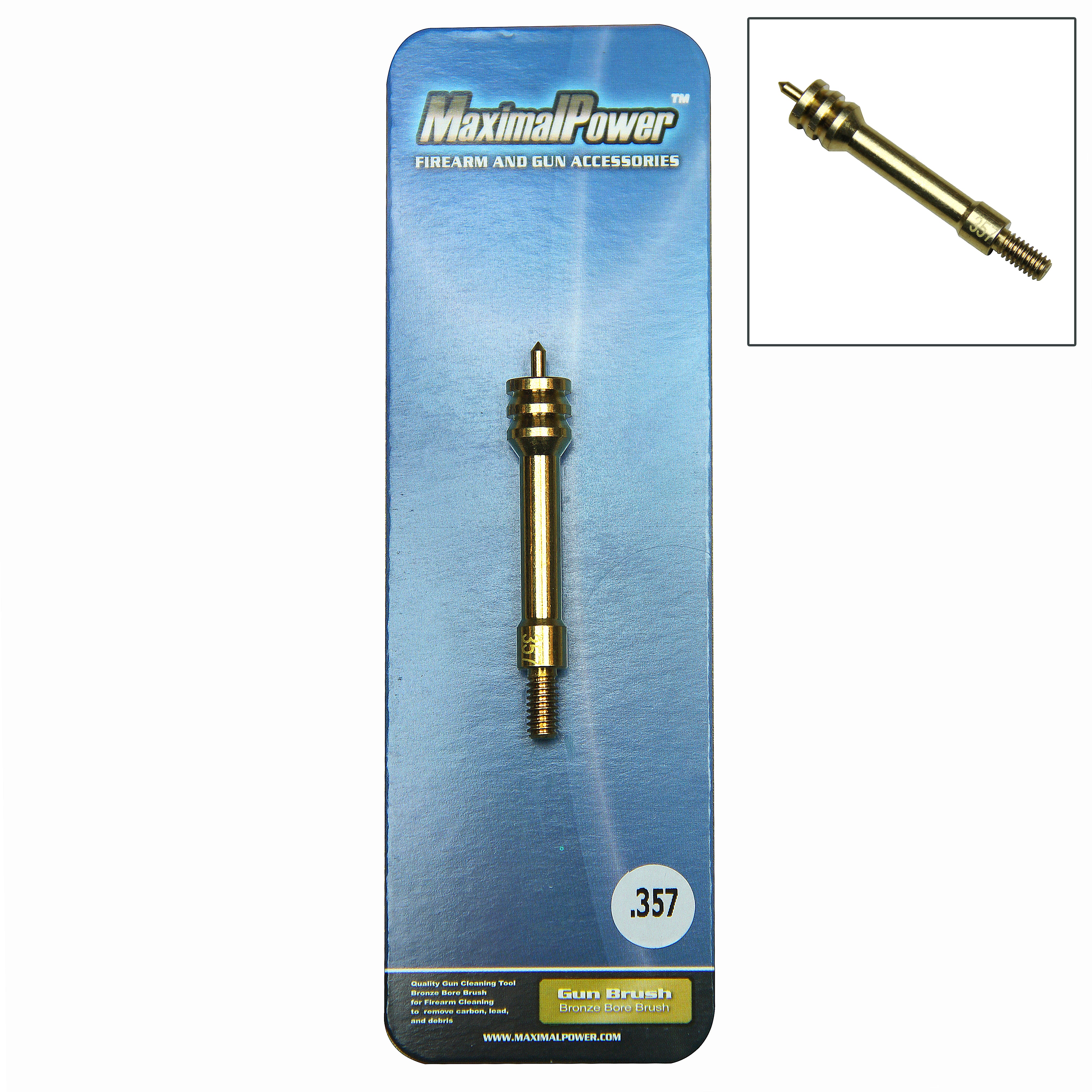 MaximalPower? Gun Cleaning Jag .357 Caliber 8-32 Threaded Brass 6460-357 Brush