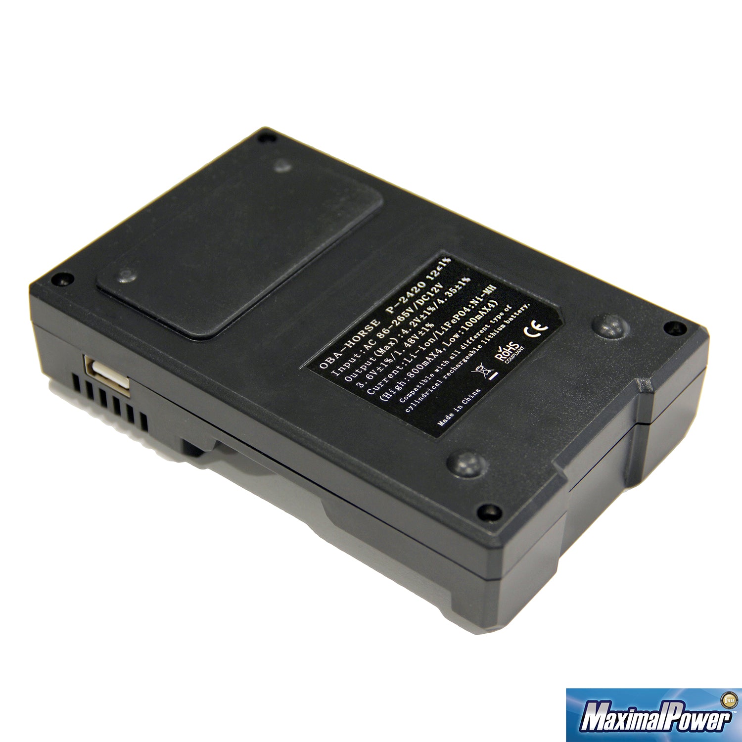 ALL-IN-ONE Universal Battery Charger for AA, AAA, 9V, N, RCR123, 18650, Ni-MH, Ni-CD (Small Adapter Version)