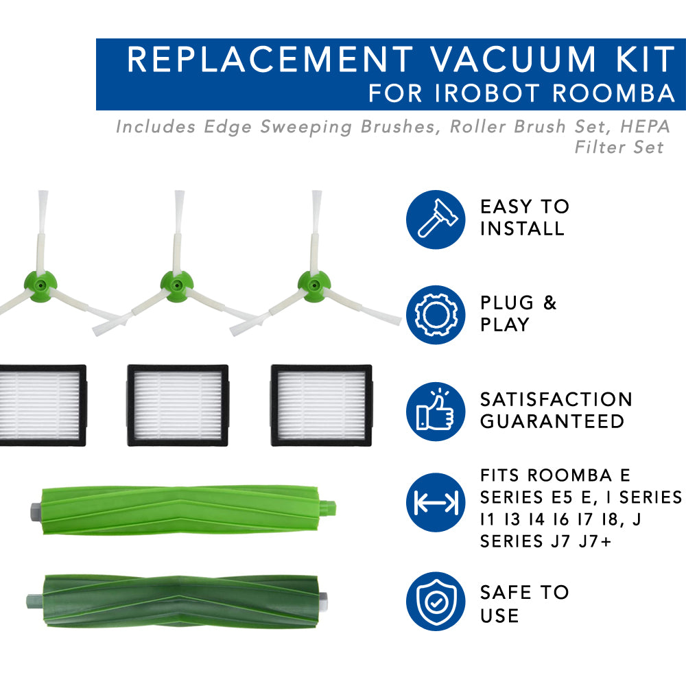 Replacement Accessories Kit Compatible for iRobot Roomba E Series E5 E6 i Series i1 i1+ i3 i3+ i4 i4+ i6 i6+ i7 i7+ i8 i8+ j Series j7 j7+ Robotics