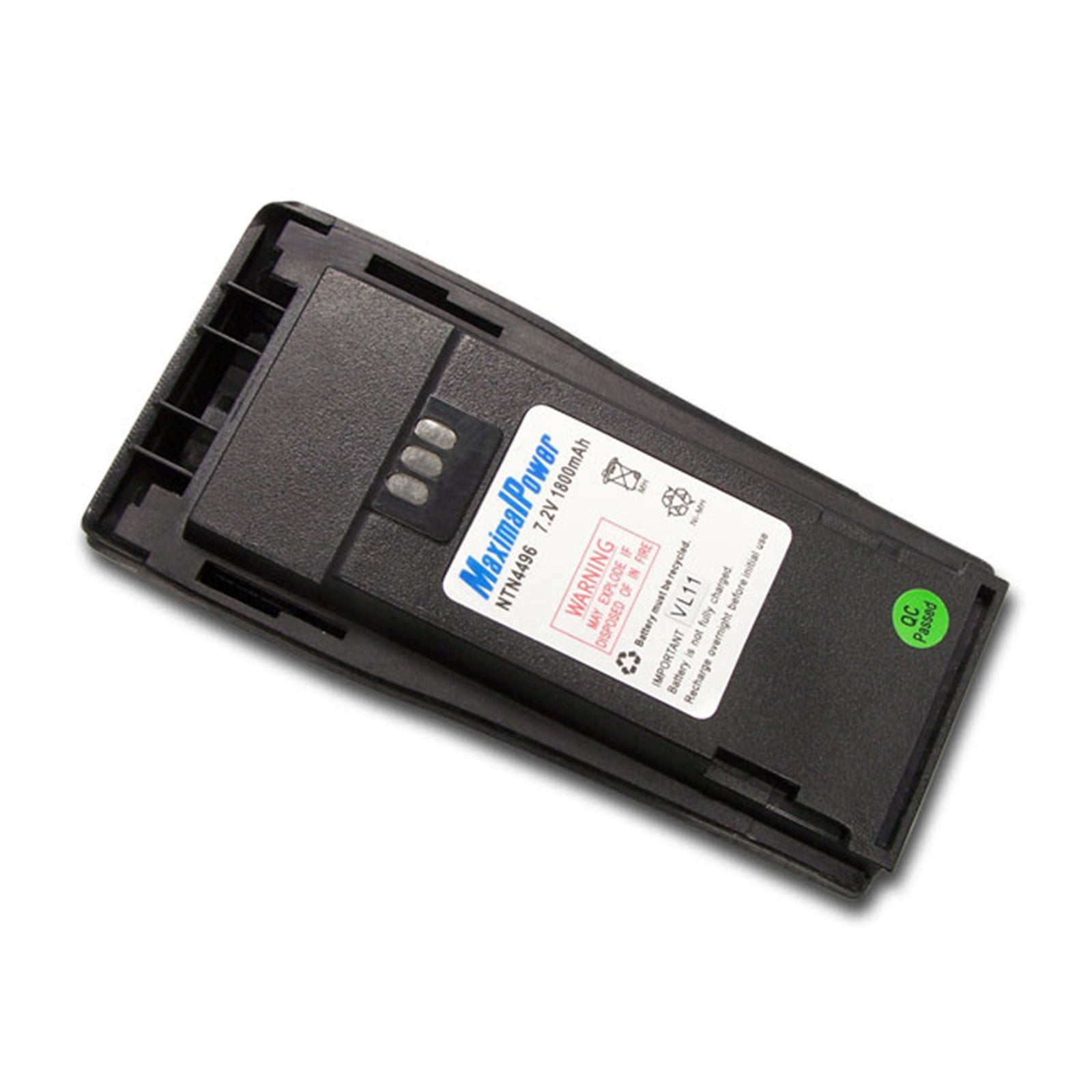 MaximalPower? 2-Way Radio Replacement Battery CP040 MOT NTN4496(RKN)1800mAh NiMH