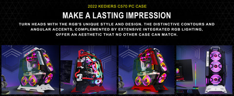 KEDIERS C570 Premium Boitier PC Gamer - Boitier de Jeu PC en Verre