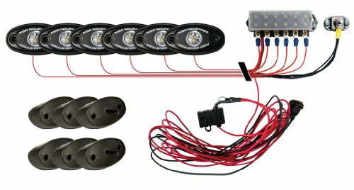 Rigid Industries 40029 Amber Rock Light Kit with 6 Lights