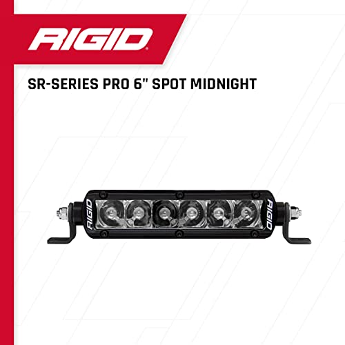Rigid Industries SR-Series PRO LED Light, Spot Optic, 6 Inch, Black Housing