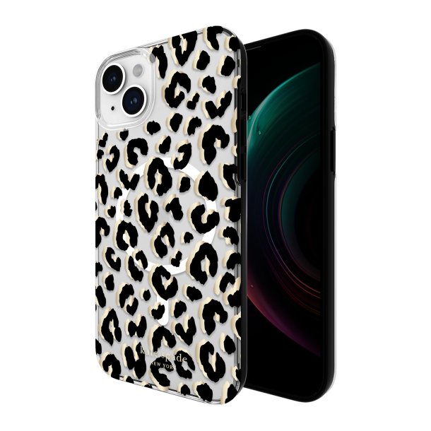 Kate Spade Protective Case for MagSafe iPhone 15 Plus - City Leopard