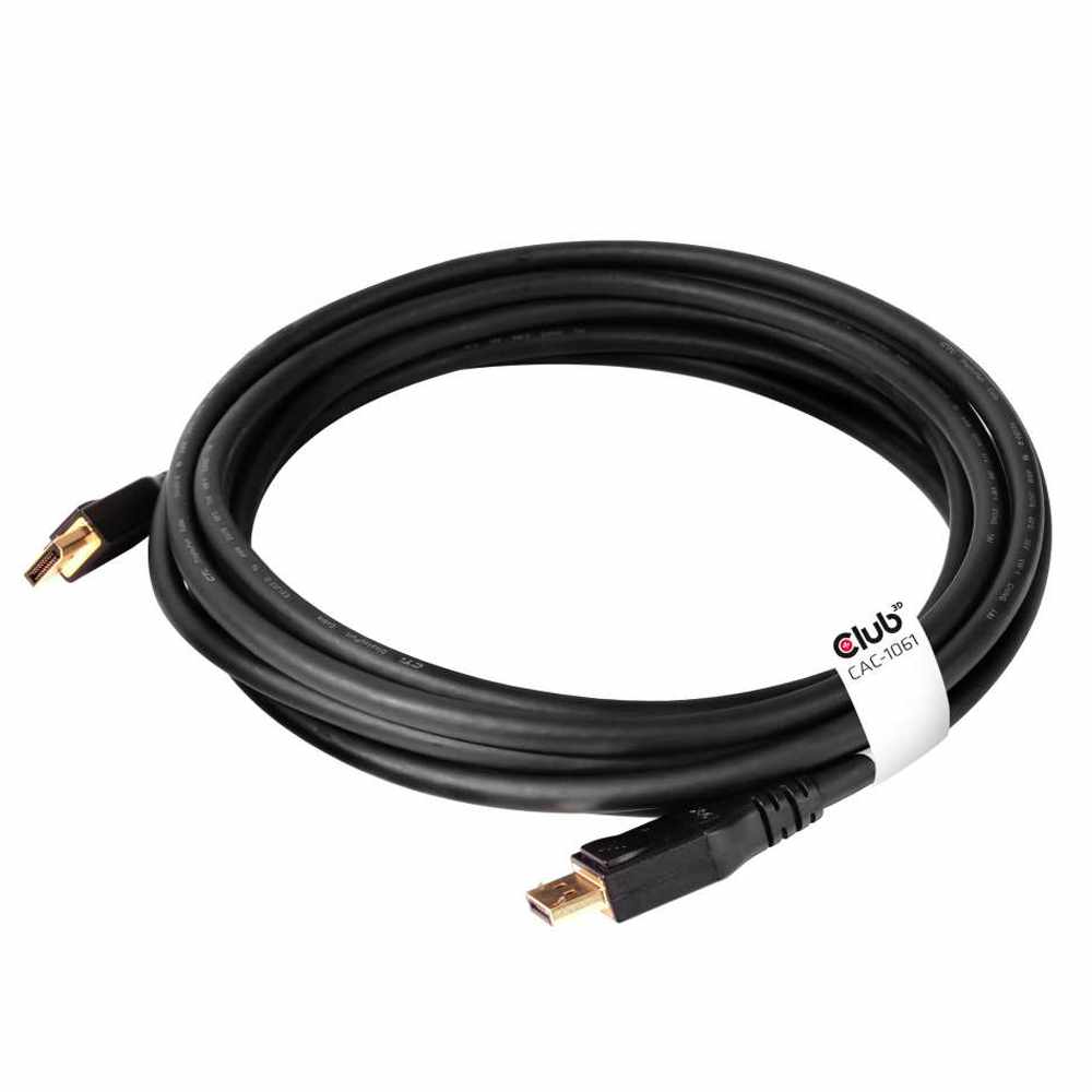 Club3D DisplayPort 1.4 HBR3 Cable M/M 5m/16.40ft 8K @60HZ 28AWG