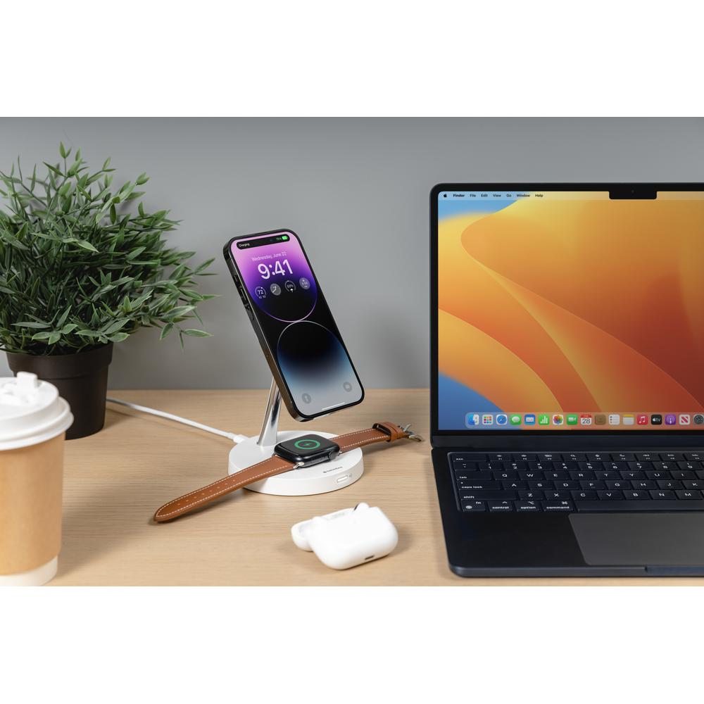 SwitchEasy MagPower 2-in-1 Wireless Charging Stand with MagSafe