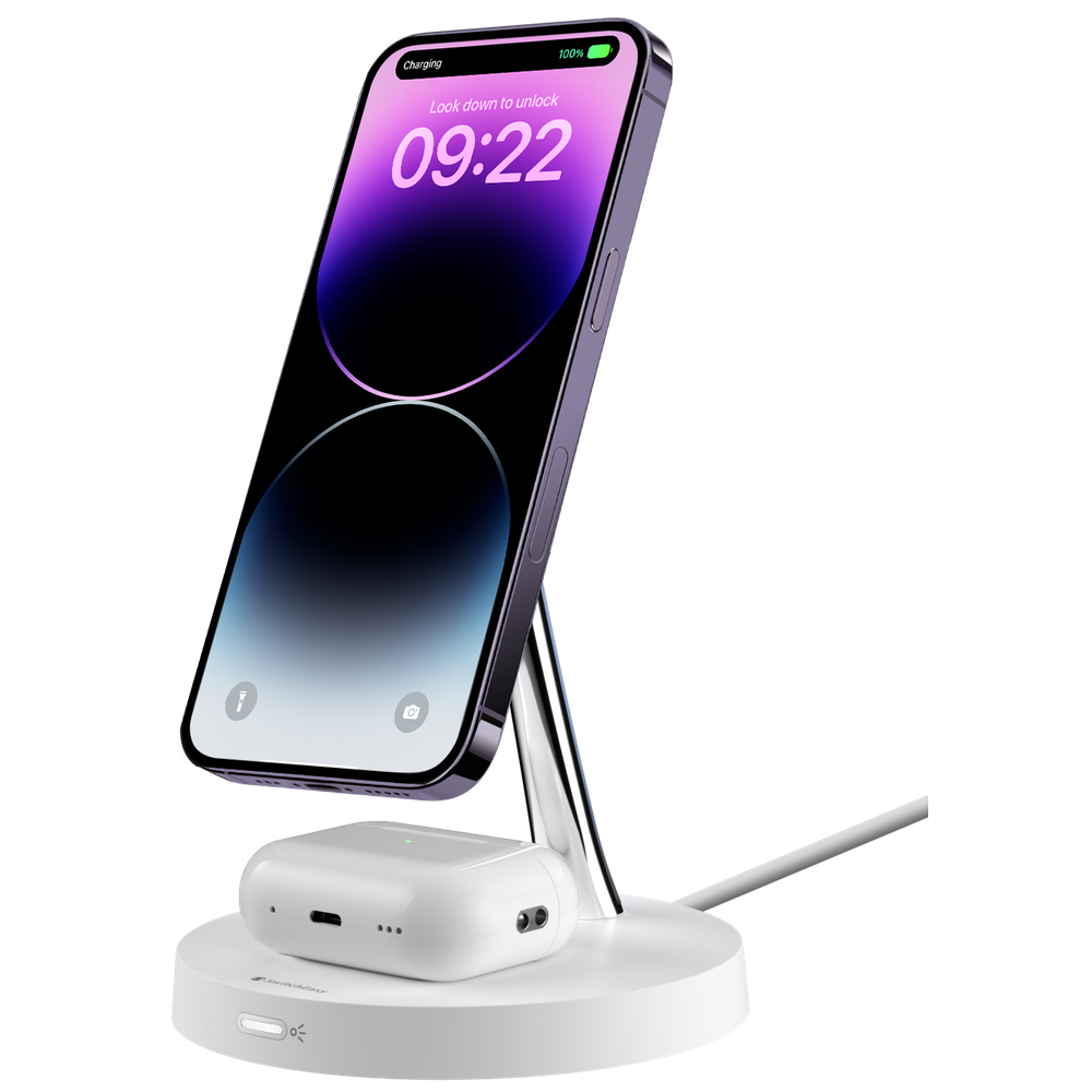 SwitchEasy MagPower 2-in-1 Wireless Charging Stand with MagSafe