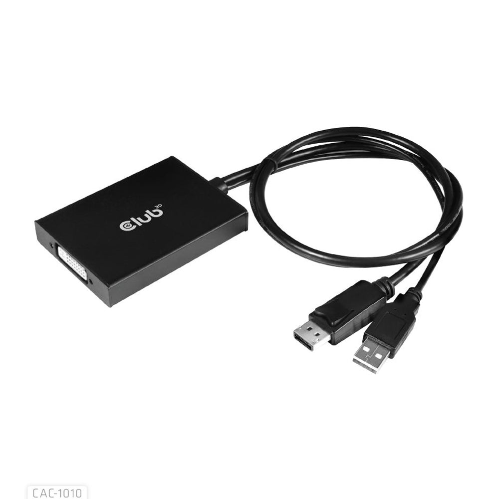 Club3D CAC1010 DisplayPort to Dual Link DVI-I Dual Link Active Adapter MAX RES 4K30HZ