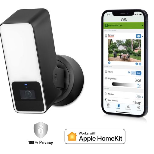 Eve Outdoor Cam Black - Apple HomeKit Secure Video technology