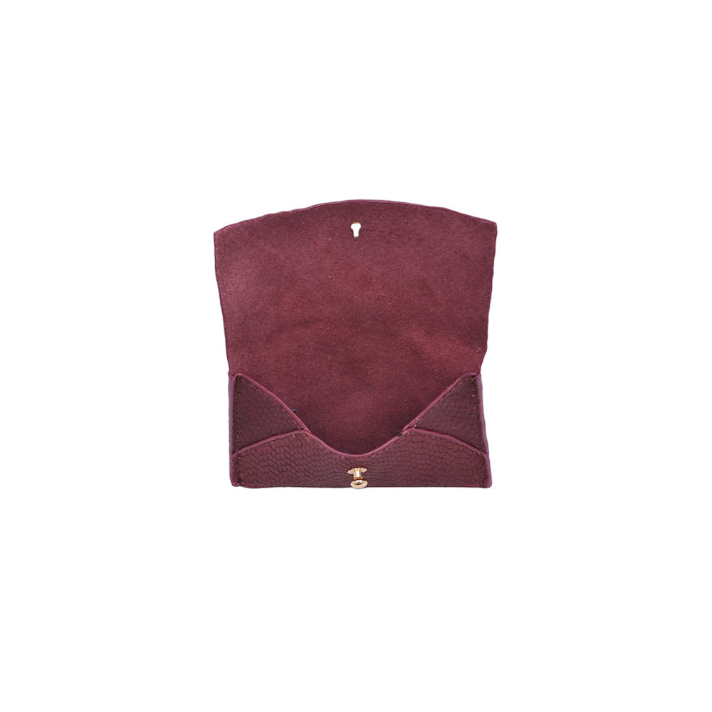 Elle Lizard Burgundy Wallet