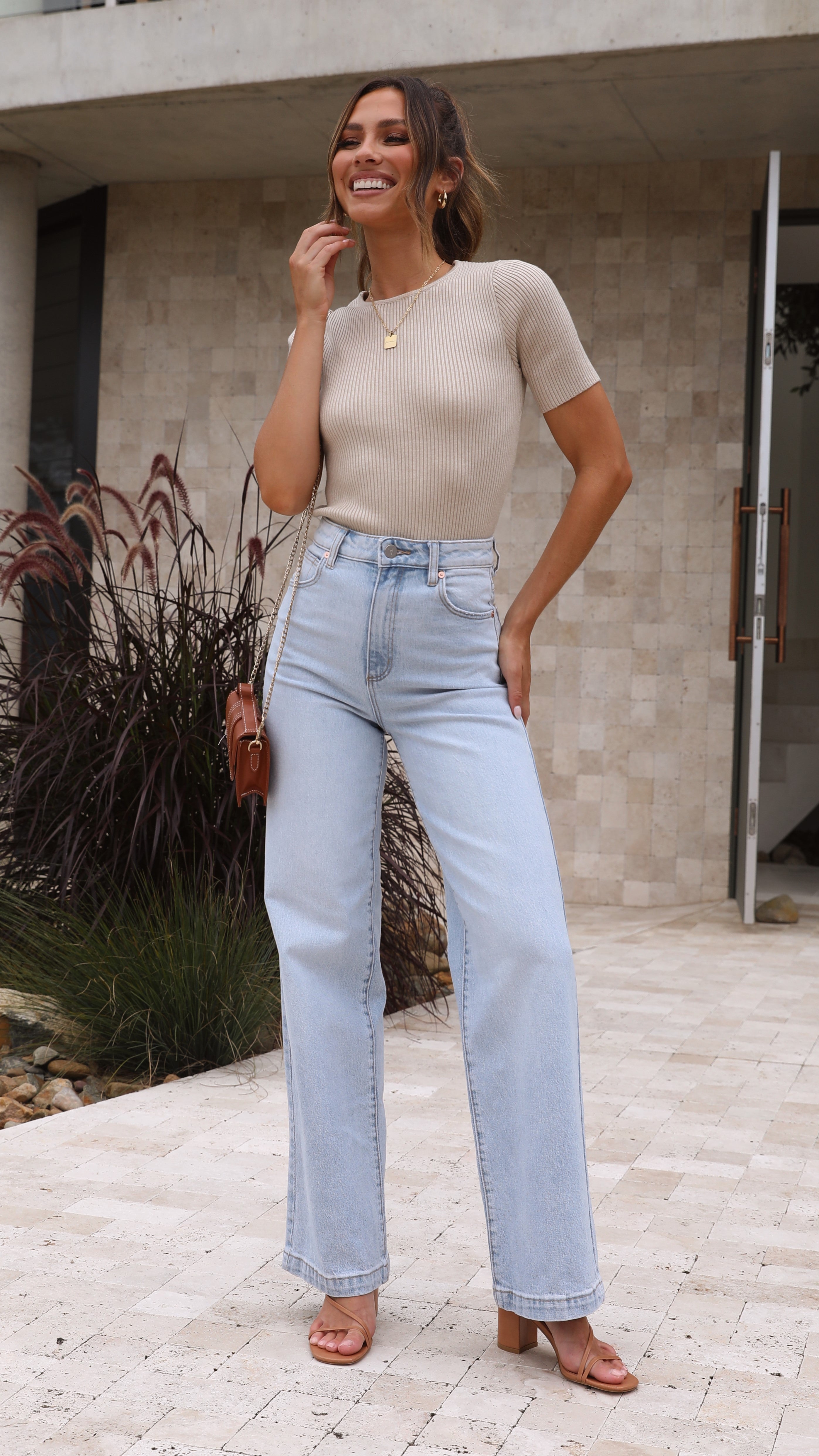 Laylin Ribbed Top - Oatmeal