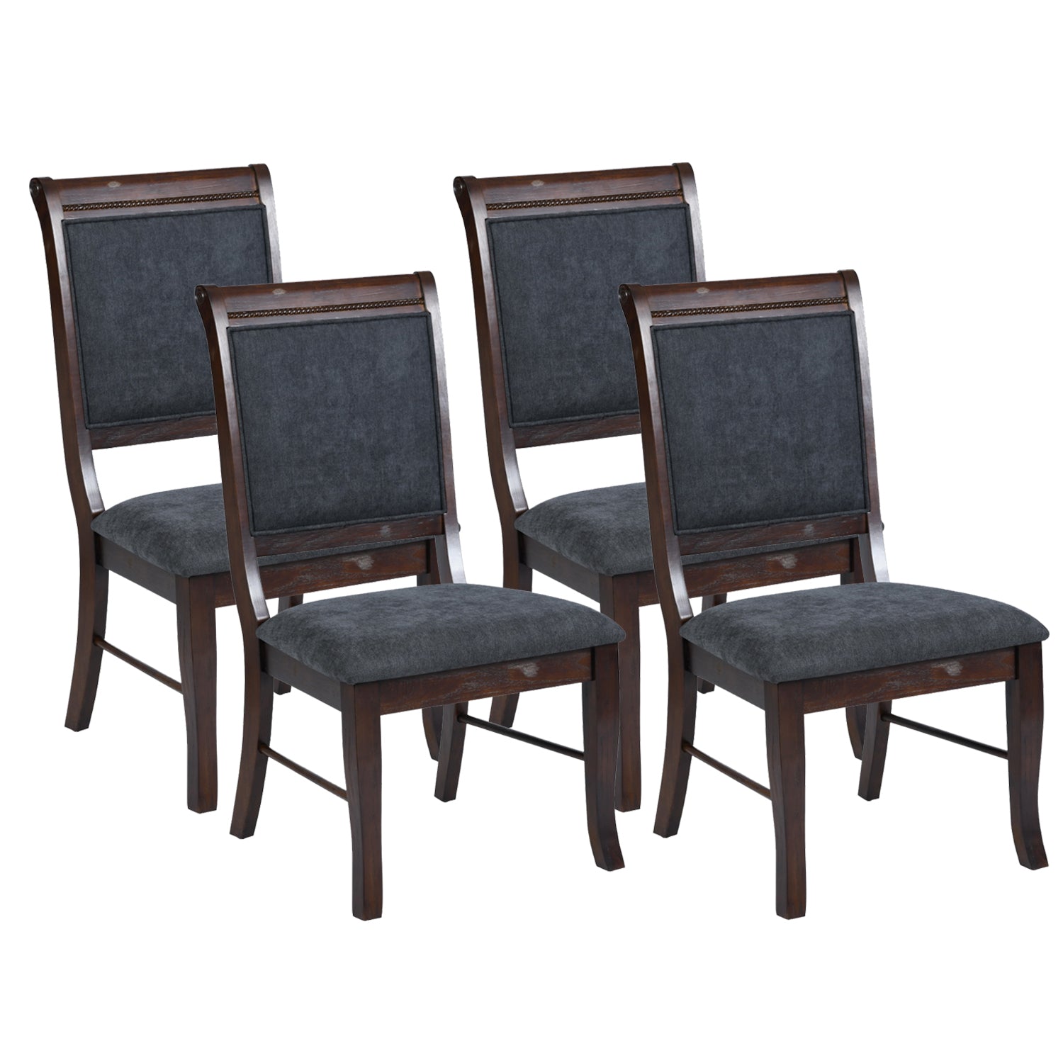 Upholstered Solid Wood Side Chair Set of 2/4