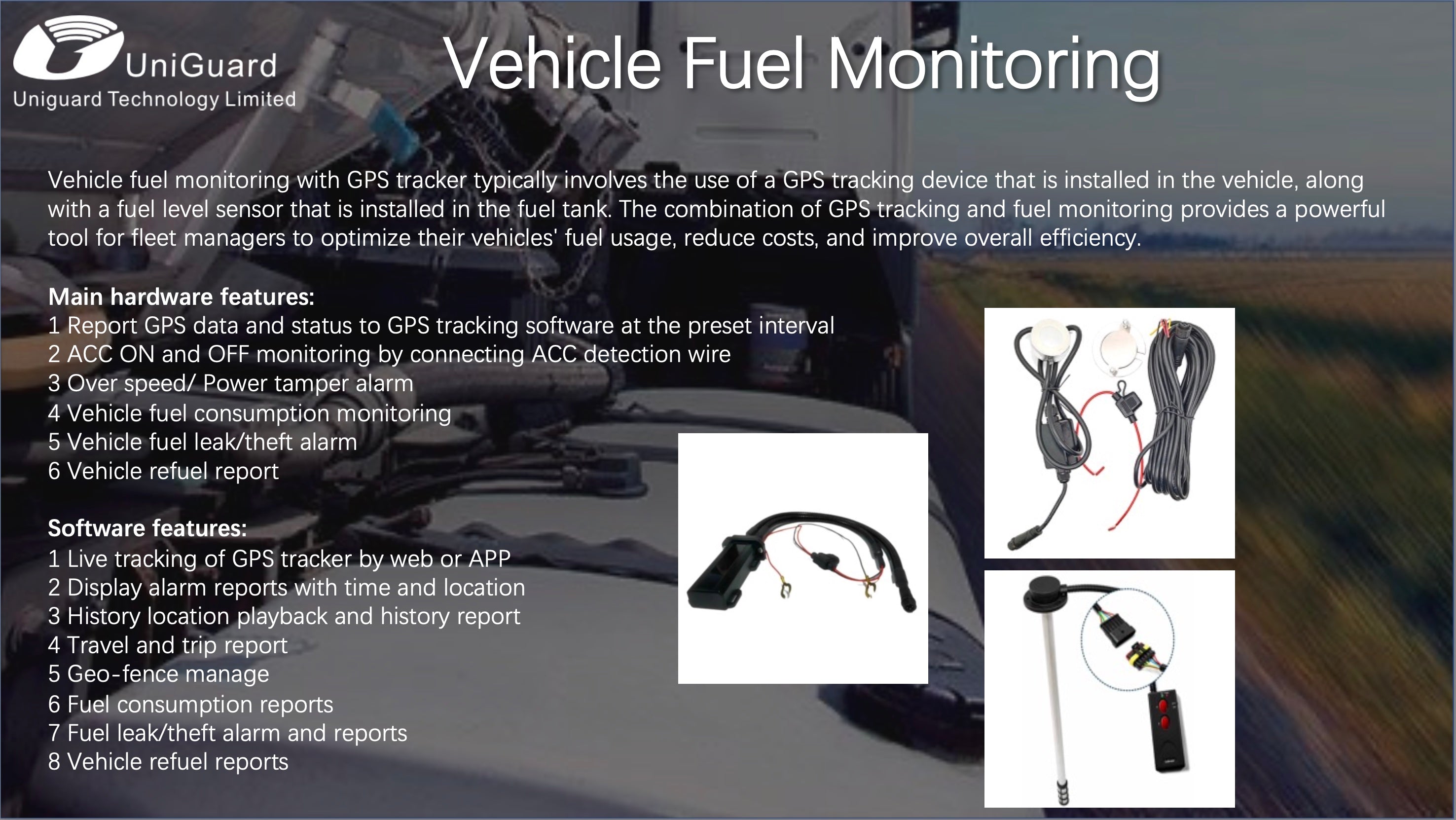 Monitoreo del consumo de combustible del vehículo.