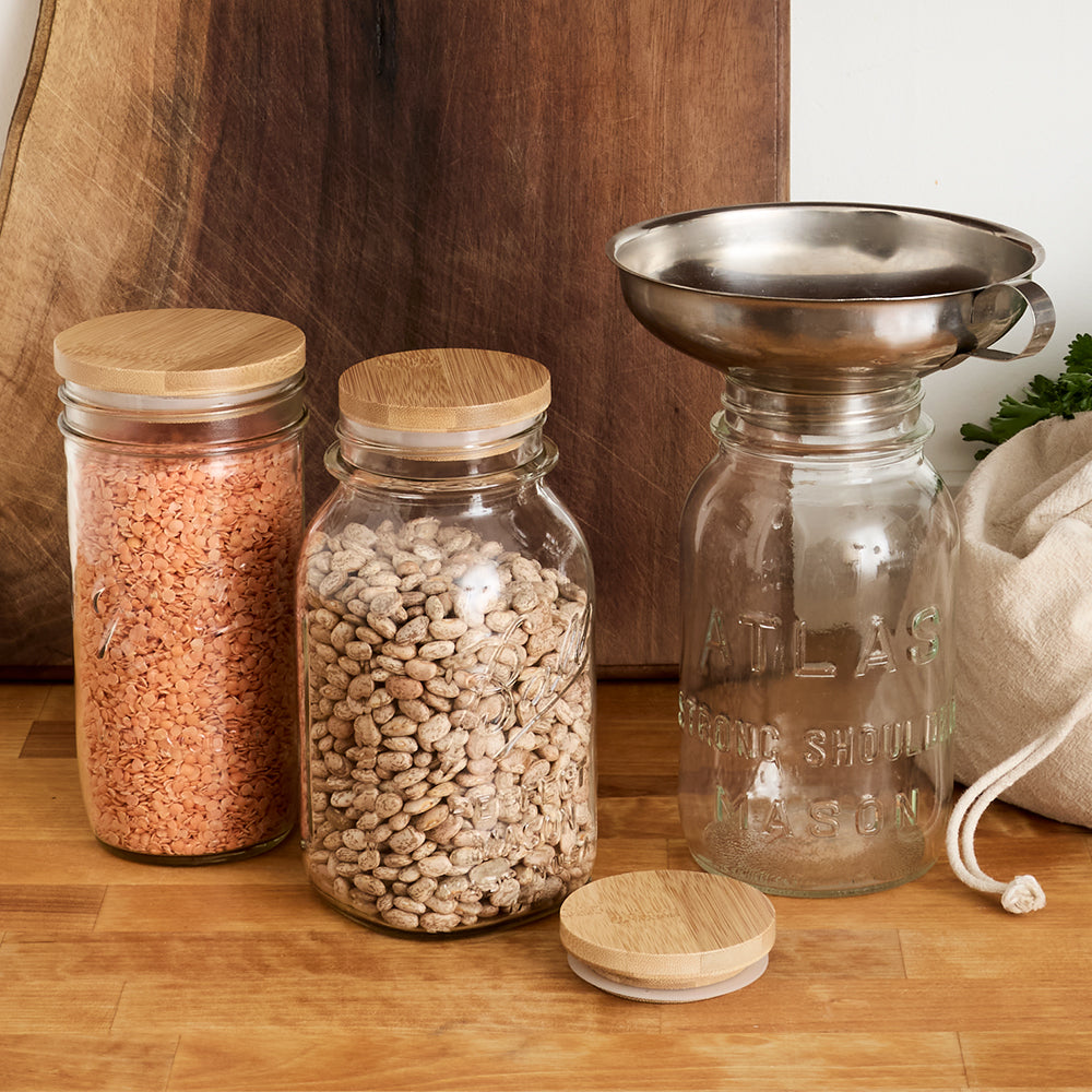 Bamboo Mason Jar Lid