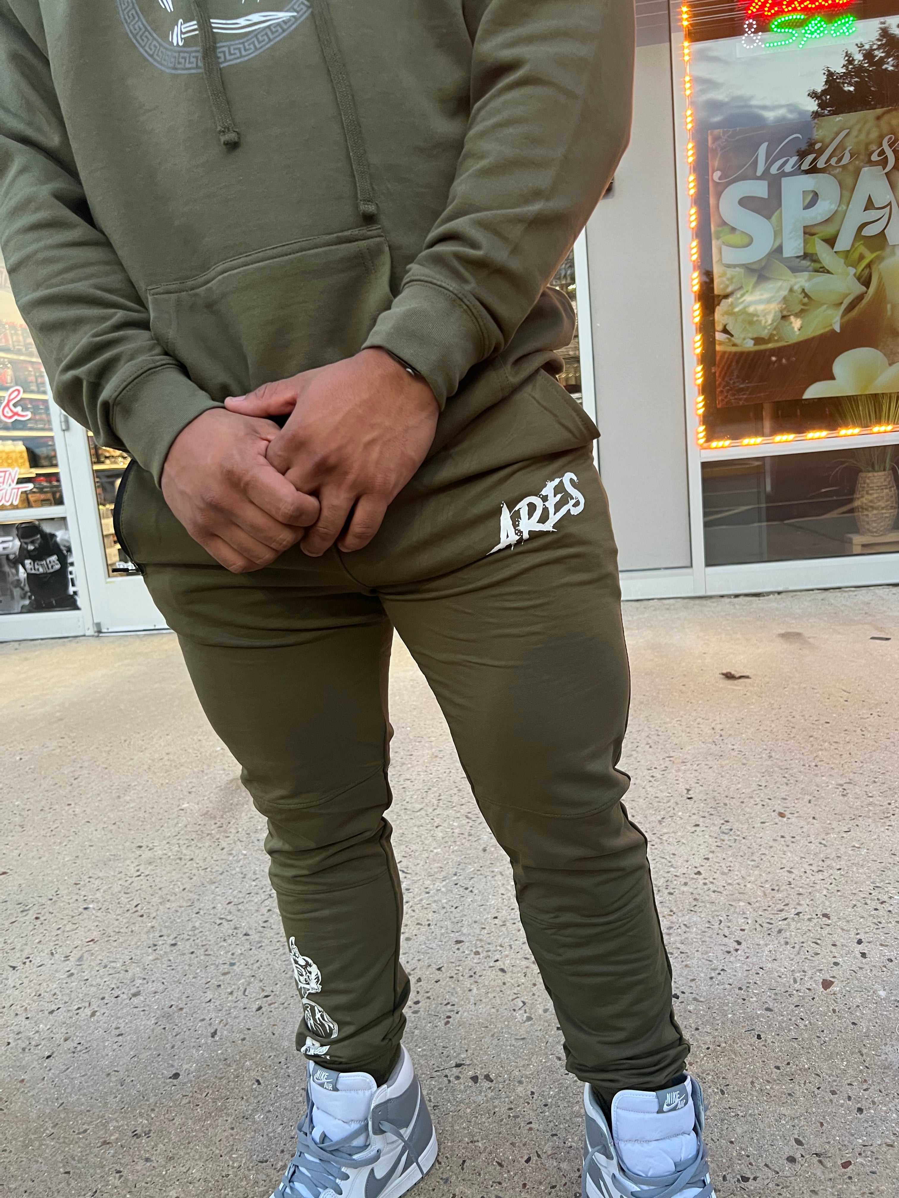 Ares Athletic Green Joggers