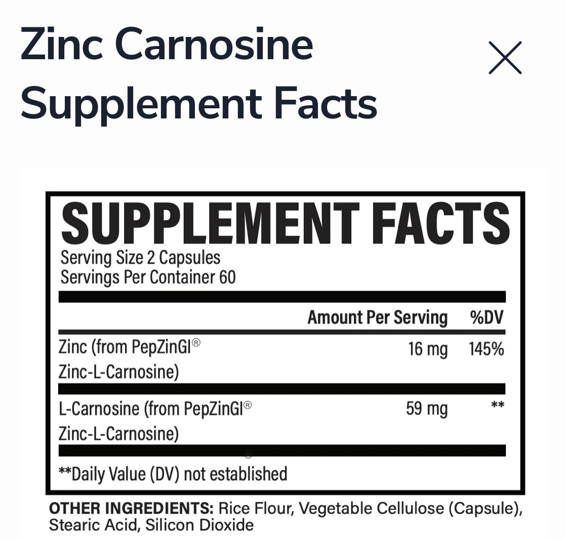 Zinc Carnosone