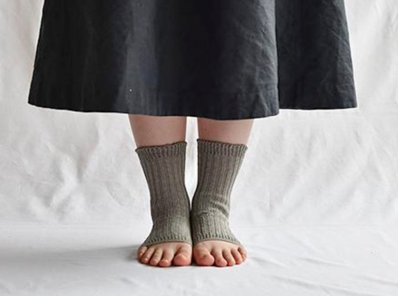 Linen Ribbed sandal socks from Japan