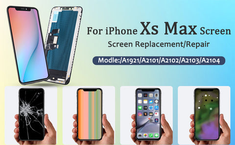 Compatible with iPhone Xs Max Model A1921, A2101, A2102, A2103, A2104 3D Touch Display Digitizer Assembly with Repair Tools 6.5 inch Fixerman for iPhone Xs Max 6.5 inch LCD Screen Replacement 