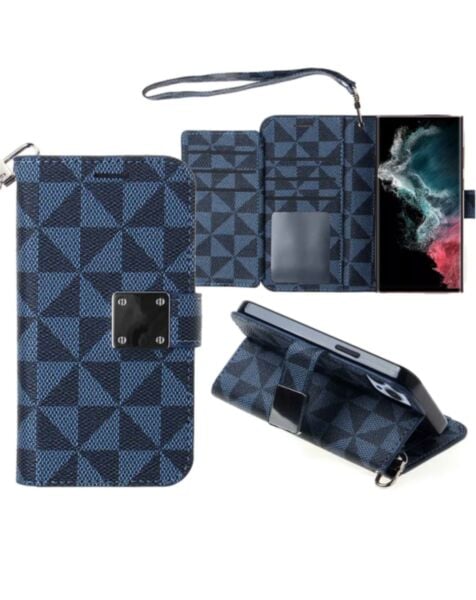 Galaxy S23 Plus Triangle Geometric Design Wallet Cases