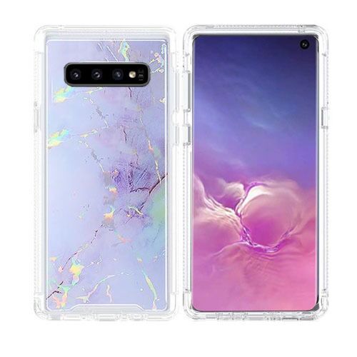 Galaxy S10 PLUS MARBLE DESIGN CLEAR BUMPER TPU CASES