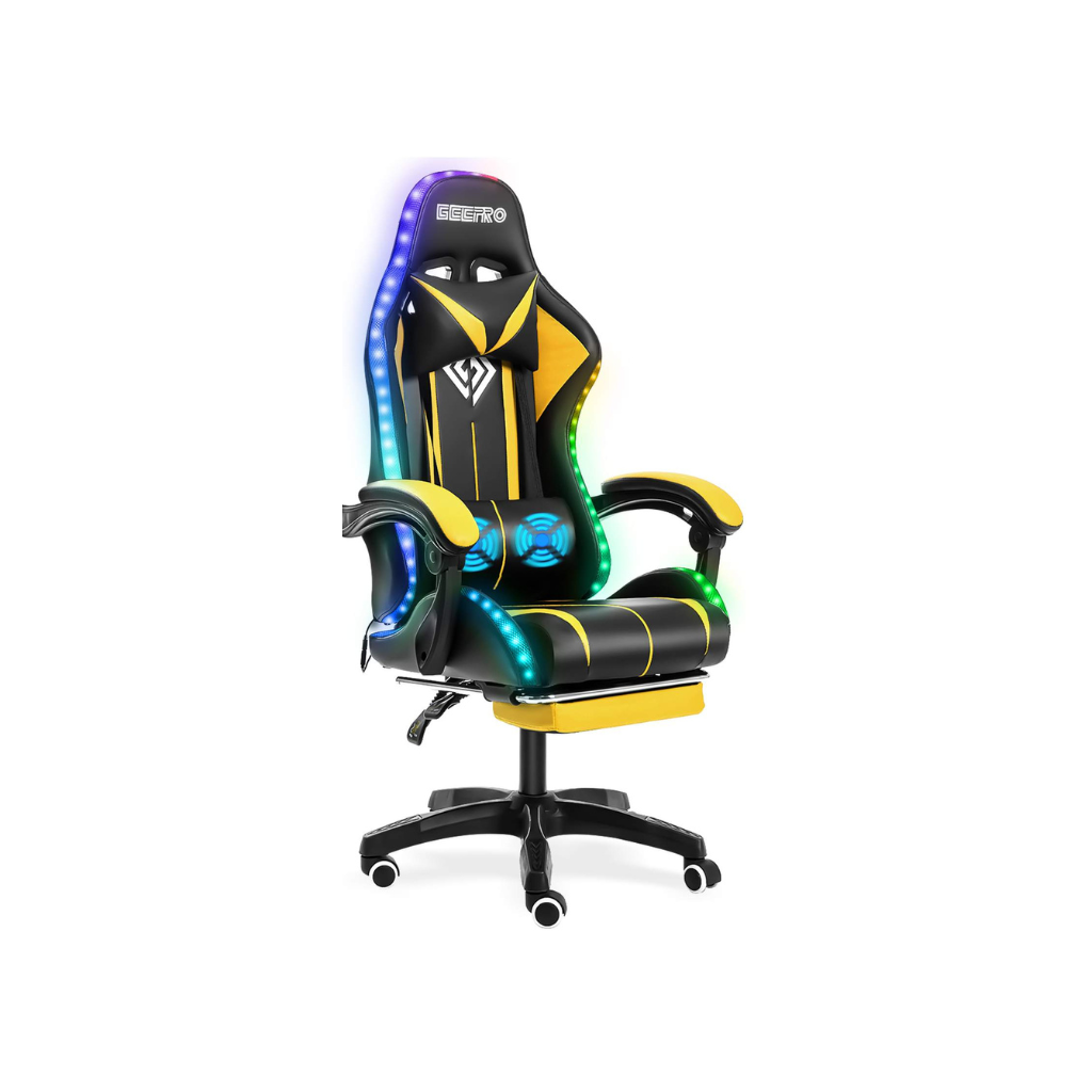 Gaming Chair with RGB Lights (+ 2 Massage Poins)
