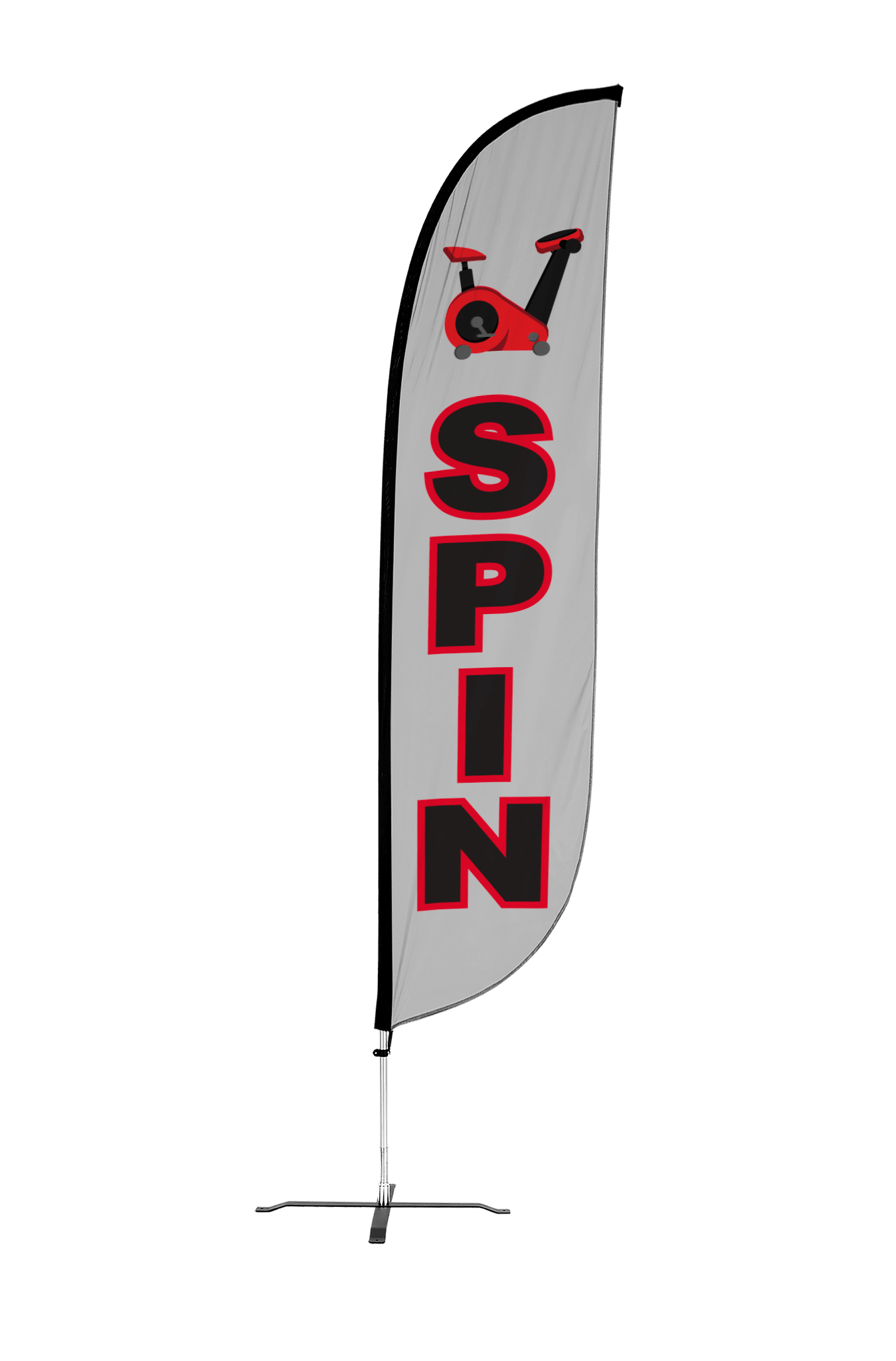  Spin Feather Flag Grey 