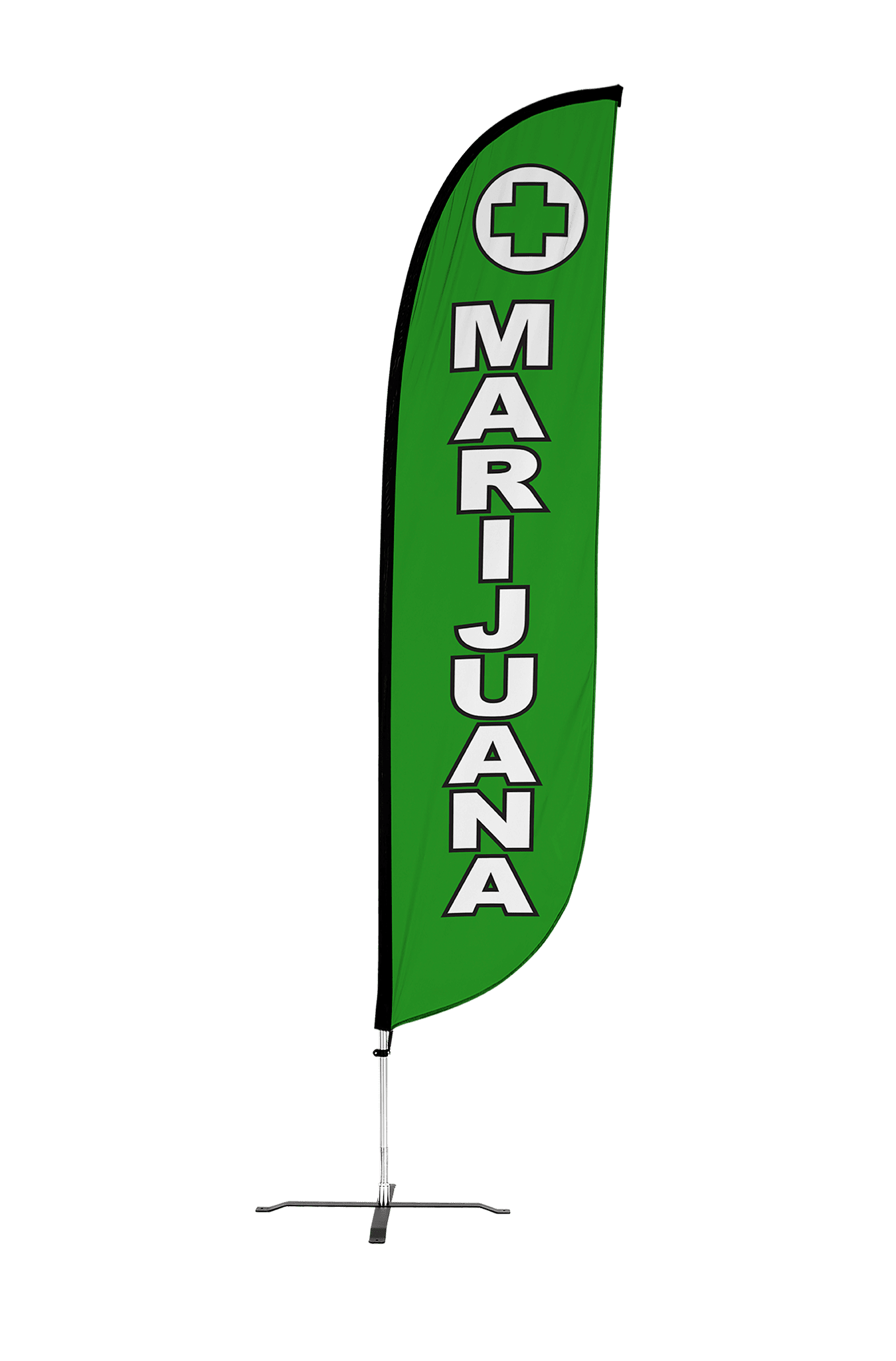  Marijuana Feather Flag Green 