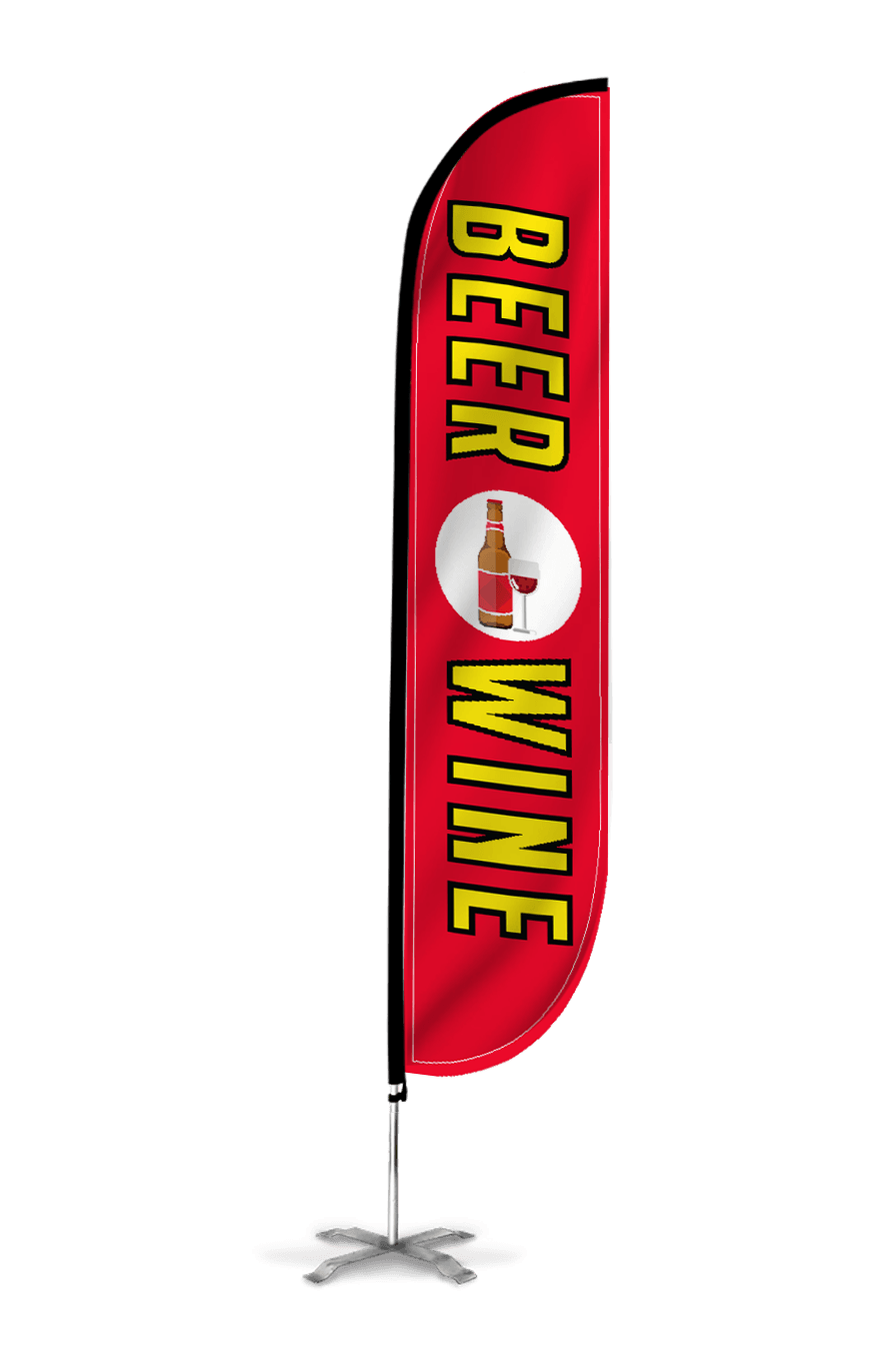  Beer & Wine Feather Flag 