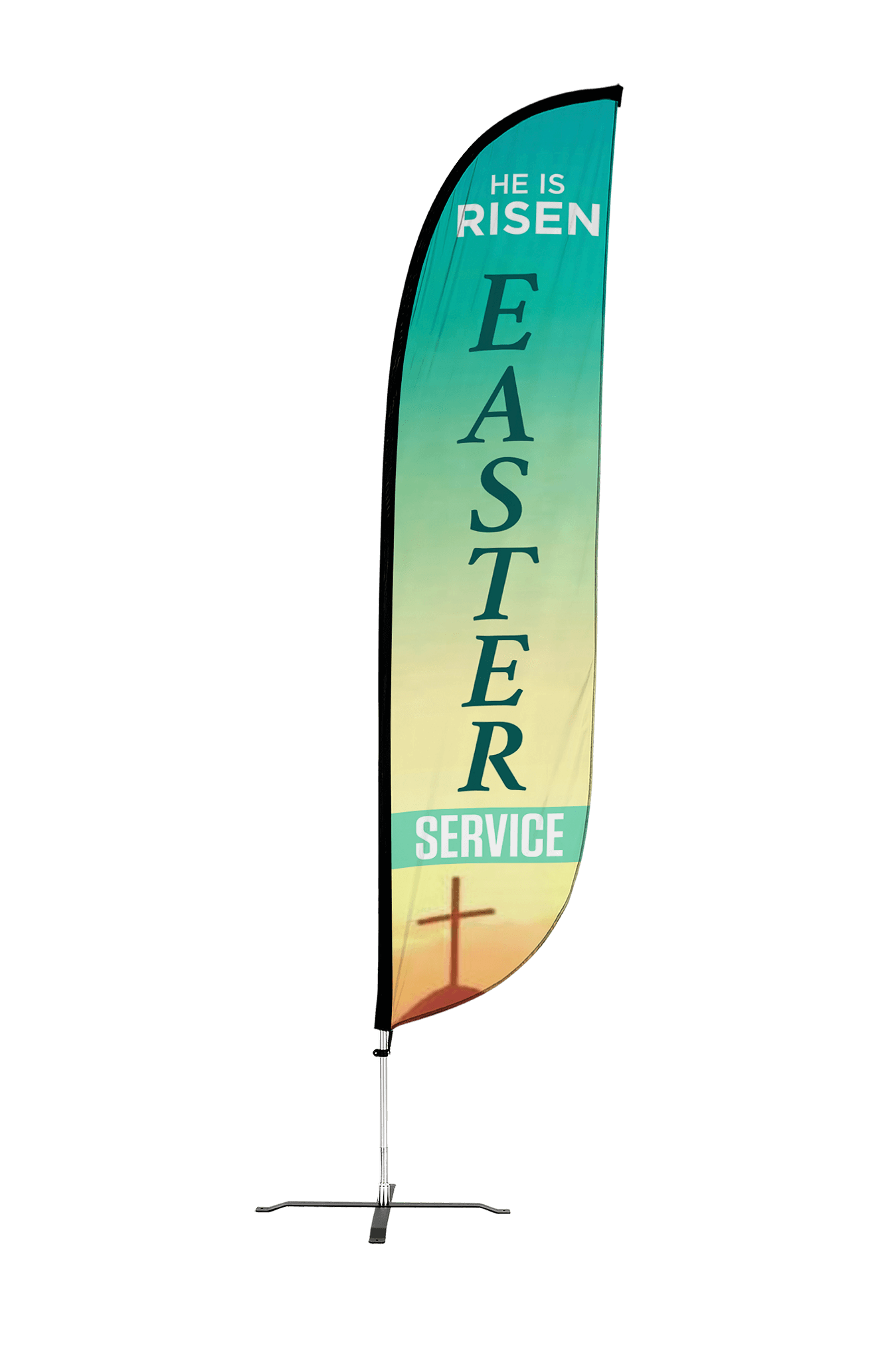  Easter Service Church Feather Flag 